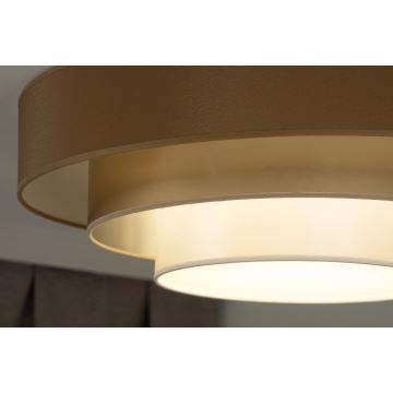 Duolla - LED taklampa LUNETA LED/26W/230V diameter 60 cm 4000K brun/guld/vit