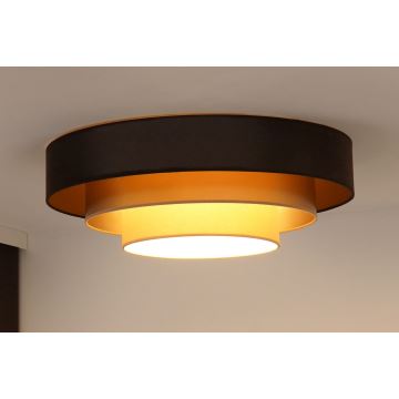 Duolla - LED taklampa LUNETA LED/26W/230V diameter 60 cm 4000K brun/guld/grädde