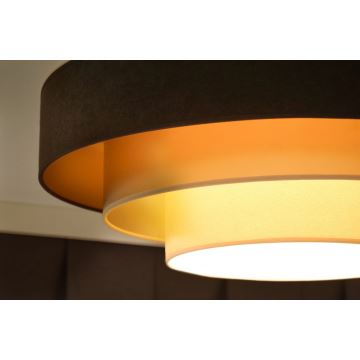 Duolla - LED taklampa LUNETA LED/26W/230V diameter 60 cm 4000K brun/guld/grädde