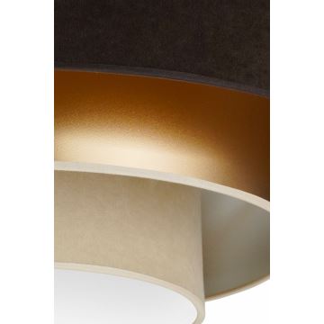 Duolla - LED taklampa LUNETA LED/26W/230V diameter 60 cm 4000K brun/guld/grädde