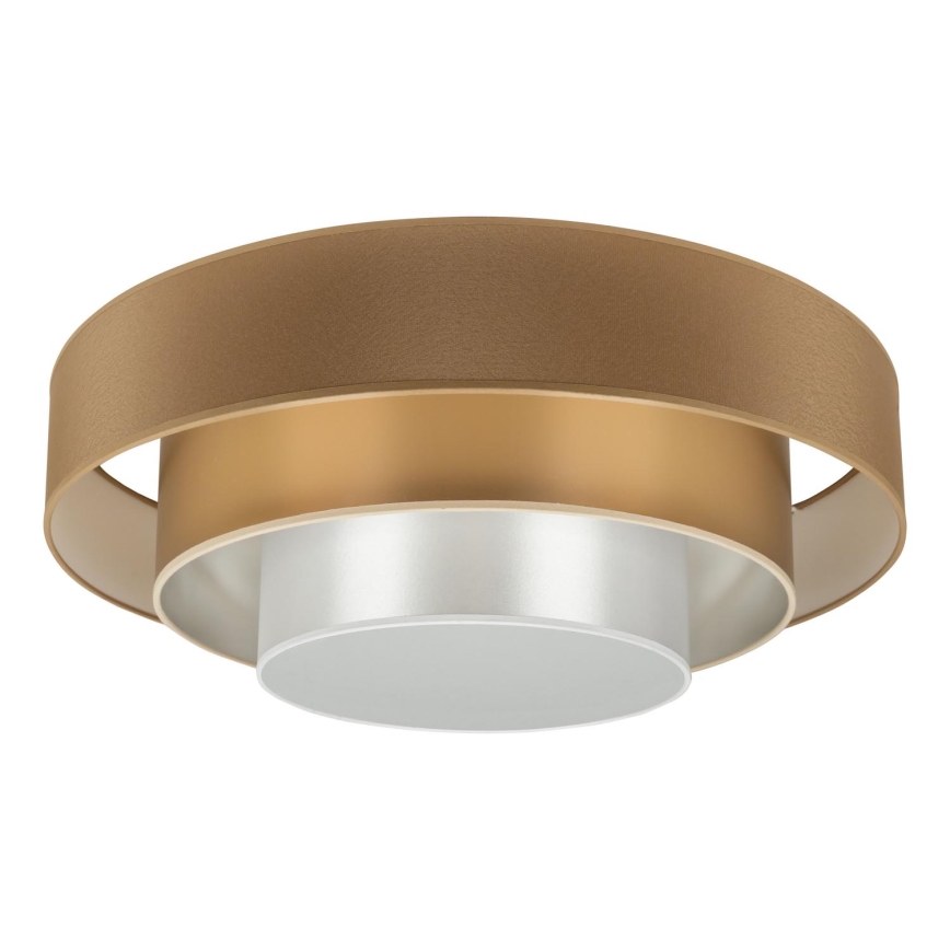 Duolla - LED taklampa LUNETA LED/26W/230V diameter 60 cm 4000K brun/guld/vit