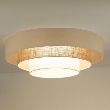 Duolla - LED taklampa LUNETA LED/26W/230V diameter 60 cm 4000K grädde/brun