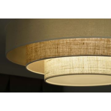 Duolla - LED taklampa LUNETA LED/26W/230V diameter 60 cm 4000K grädde/brun