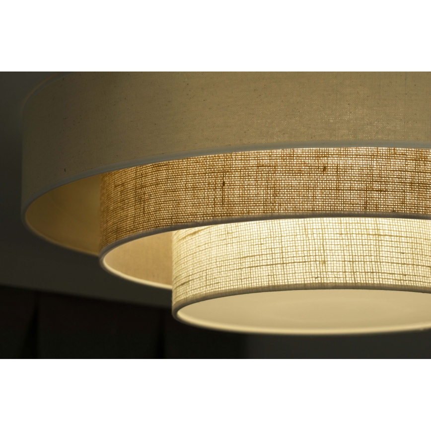 Duolla - LED taklampa LUNETA LED/26W/230V diameter 60 cm 4000K grädde/brun