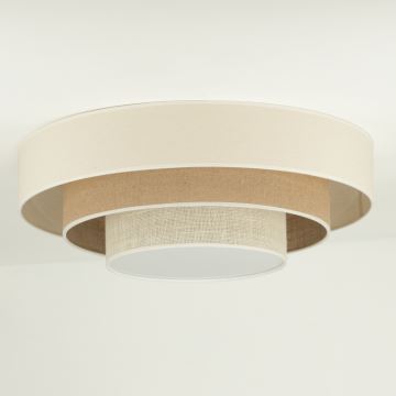 Duolla - LED taklampa LUNETA LED/26W/230V diameter 60 cm 4000K grädde/brun