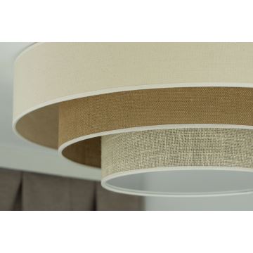 Duolla - LED taklampa LUNETA LED/26W/230V diameter 60 cm 4000K grädde/brun