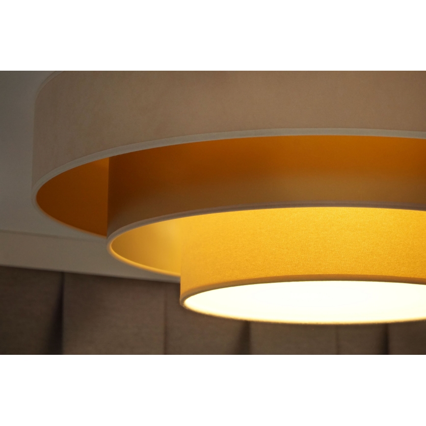 Duolla - LED taklampa LUNETA LED/26W/230V diameter 60 cm 4000K grädde/guld/beige