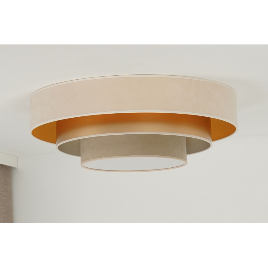 Duolla - LED taklampa LUNETA LED/26W/230V diameter 60 cm 4000K grädde/guld/beige