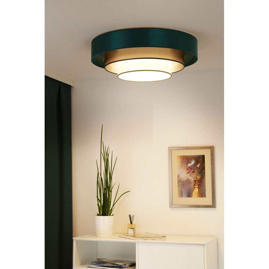 Duolla - LED taklampa LUNETA LED/26W/230V diameter 60 cm 4000K grön/guld/vit