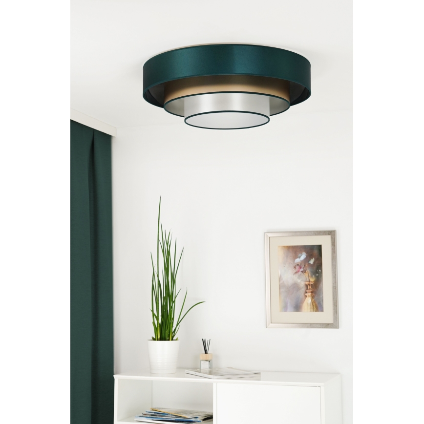 Duolla - LED taklampa LUNETA LED/26W/230V diameter 60 cm 4000K grön/guld/vit