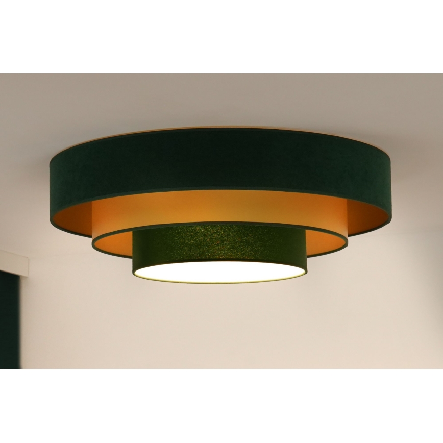 Duolla - LED taklampa LUNETA LED/26W/230V diameter 60 cm 4000K grön/guld