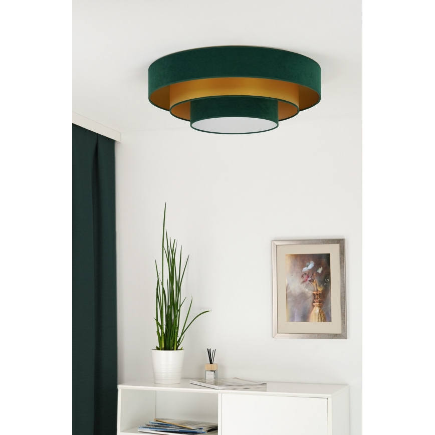 Duolla - LED taklampa LUNETA LED/26W/230V diameter 60 cm 4000K grön/guld