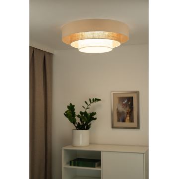 Duolla - LED taklampa LUNETA LED/26W/230V diameter 60 cm 4000K rotting/beige/brun