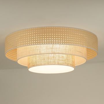 Duolla - LED taklampa LUNETA LED/26W/230V diameter 60 cm 4000K rotting/beige/brun