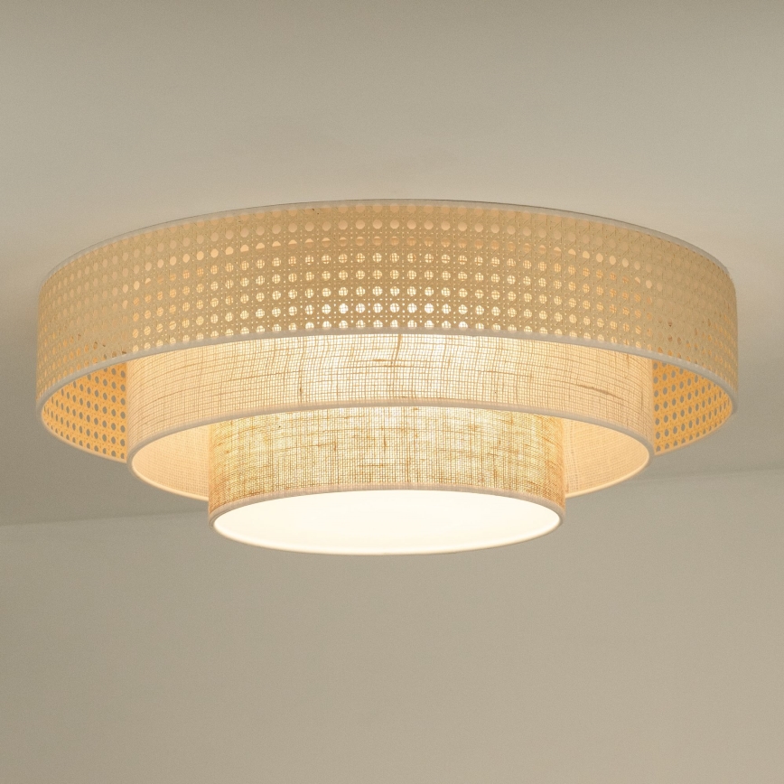 Duolla - LED taklampa LUNETA LED/26W/230V diameter 60 cm 4000K rotting/beige/brun