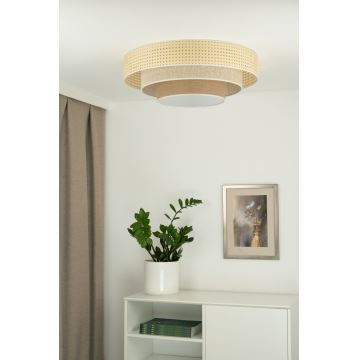 Duolla - LED taklampa LUNETA LED/26W/230V diameter 60 cm 4000K rotting/beige/brun