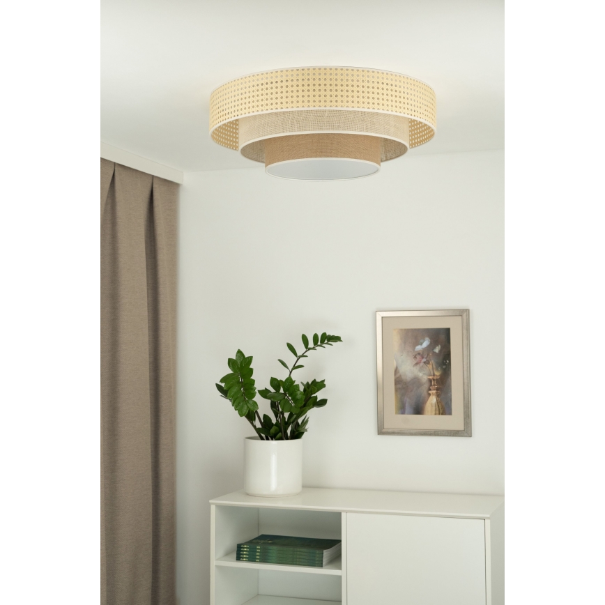 Duolla - LED taklampa LUNETA LED/26W/230V diameter 60 cm 4000K rotting/beige/brun