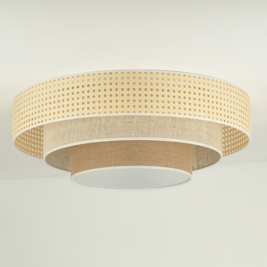 Duolla - LED taklampa LUNETA LED/26W/230V diameter 60 cm 4000K rotting/beige/brun