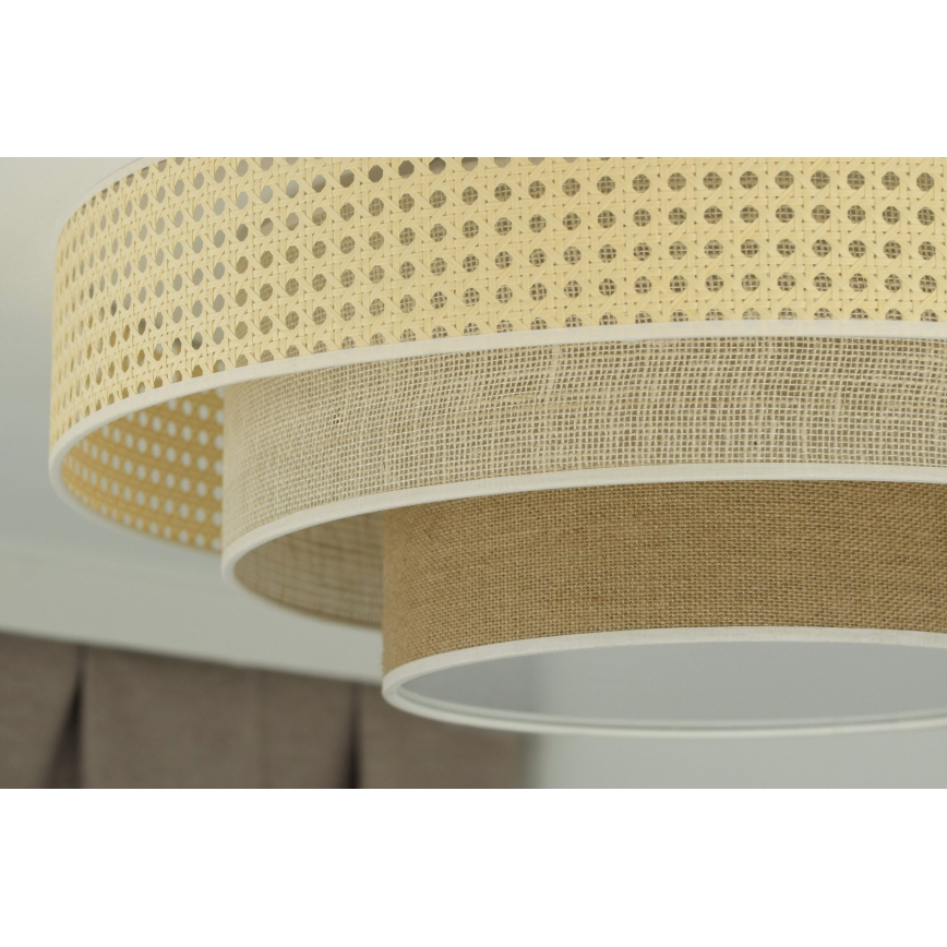 Duolla - LED taklampa LUNETA LED/26W/230V diameter 60 cm 4000K rotting/beige/brun