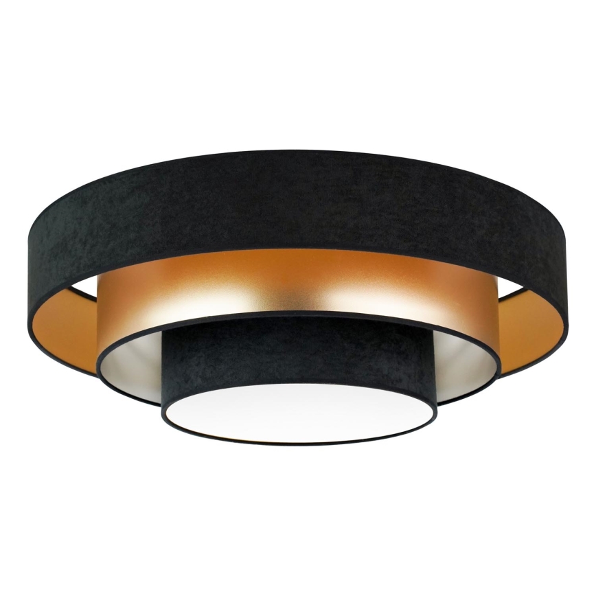 Duolla - LED taklampa LUNETA LED/26W/230V diameter 60 cm 4000K svart/guld