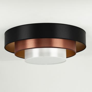 Duolla - LED taklampa LUNETA LED/26W/230V diameter 60 cm 4000K svart/koppar/vit