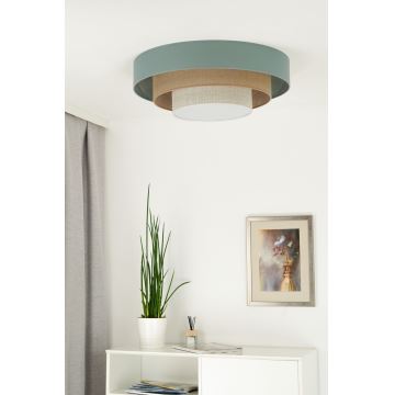 Duolla - LED taklampa LUNETA LED/26W/230V diameter 60 cm 4000K turkos/beige/grädde