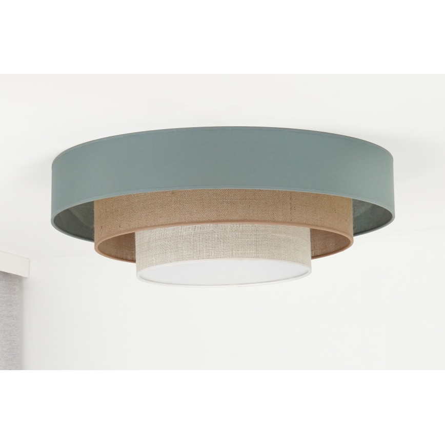 Duolla - LED taklampa LUNETA LED/26W/230V diameter 60 cm 4000K turkos/beige/grädde