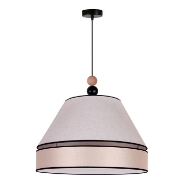 Duolla - Ljuskrona med textilsladd AVIGNON 1xE27/15W/230V diameter 50 cm beige