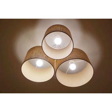 Duolla - Taklampa ROLLER TRIO 3xE27/60W/230V beige