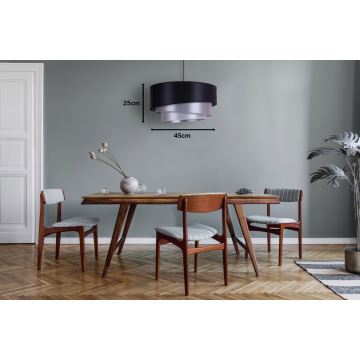 Duolla - Taklampa TRIO 1xE27/15W/230V diameter 60 cm blå/silver