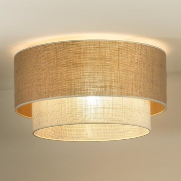 Duolla - Taklampa YUTE BOHO 3xE27/15W/230V diameter 60 cm brun/grå