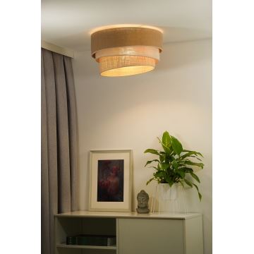 Duolla - Taklampa YUTE TRIO 3xE27/15W/230V diameter 60 cm brun/grå/beige