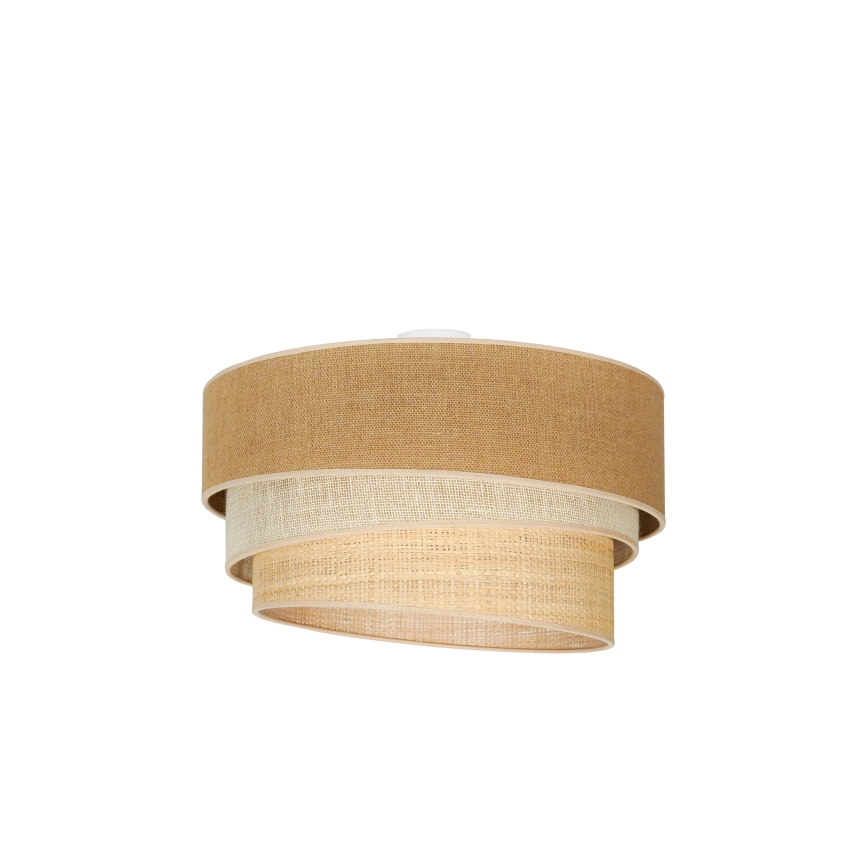 Duolla - Taklampa YUTE TRIO 3xE27/15W/230V diameter 60 cm brun/grå/beige