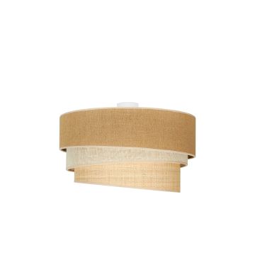 Duolla - Taklampa YUTE TRIO 3xE27/15W/230V diameter 60 cm brun/grå/beige