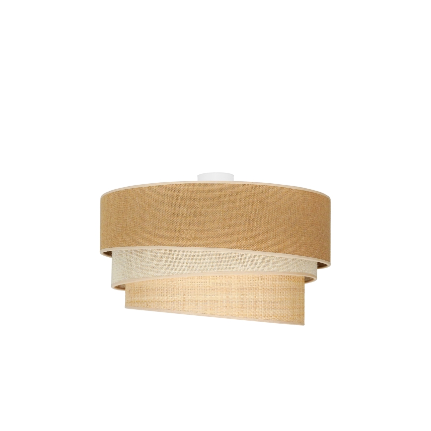 Duolla - Taklampa YUTE TRIO 3xE27/15W/230V diameter 60 cm brun/grå/beige