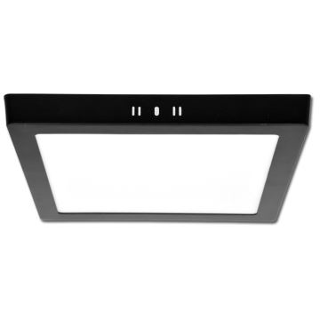 LED taklampa för badrum RAFA LED/12W/230V 3000/4000/6000K 17x17 cm IP44 svart