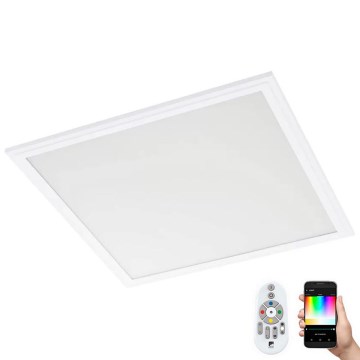 Eglo 32547 - LED RGBW Ljusreglerad fäst/infälld panel 2i1 SALOBRENA-C LED/34W/230V vit 60x60 cm + fjärrkontroll