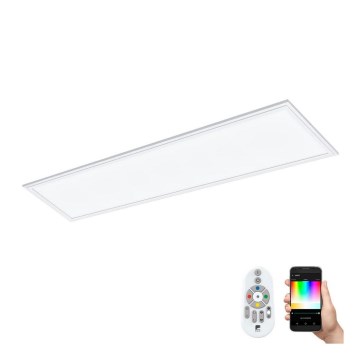 Eglo 32734 - LED RGBW Ljusreglerad fäst/infälld panel 2i1 SALOBRENA-C LED/34W/230V vit + fjärrkontroll