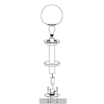 Eglo 33565 - LED ljusreglerad utomhuslampa NISIA-C 1xE27/9W/230V 525 mm IP44