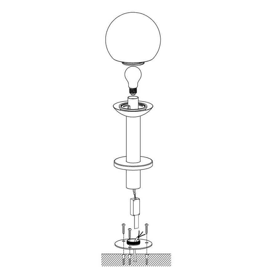 Eglo 33565 - LED ljusreglerad utomhuslampa NISIA-C 1xE27/9W/230V 525 mm IP44