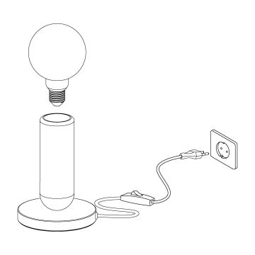 Eglo 39835 - Bordslampa GIACONECCHIA 1xE27/40W/230V