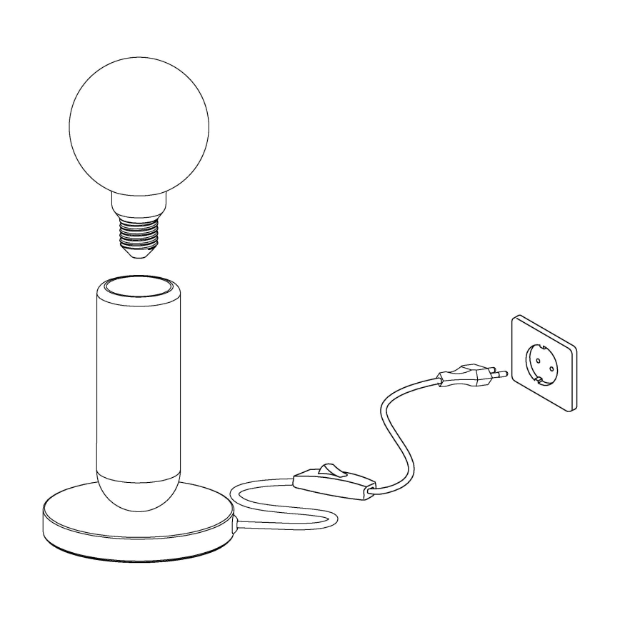 Eglo 39835 - Bordslampa GIACONECCHIA 1xE27/40W/230V