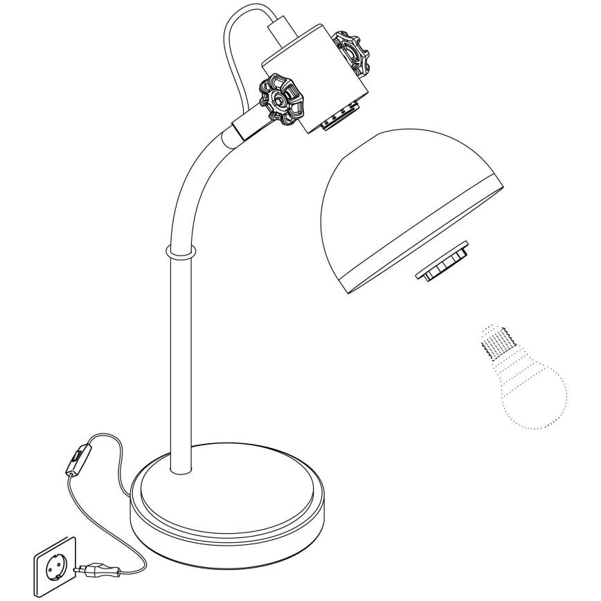 Eglo 43165 - Bordslampa LUBENHAM 1xE27/28W/230V