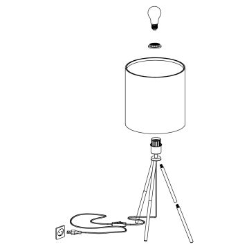 Eglo - Bordslampa  1xE27/40W/230V