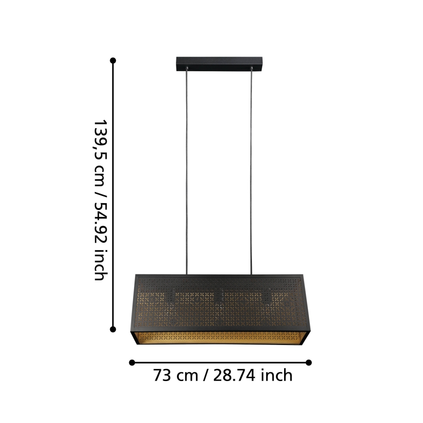 Eglo - Takkkrona på ett snöre  3xE27/40W/230V