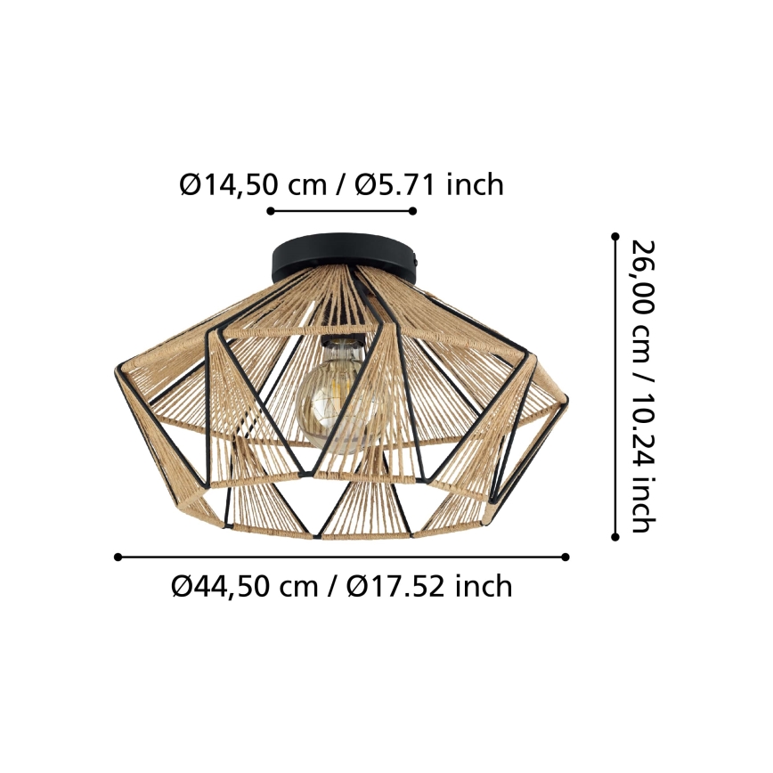 Eglo - Taklampa 1xE27/40W/230V