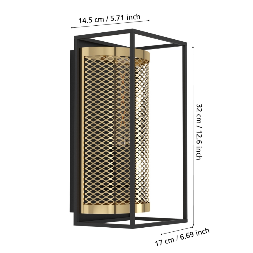 Eglo - Vägglampa 1xE27/40W/230V