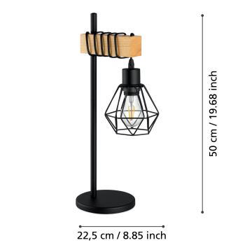 Eglo - Bordslampa 1xE27/60W/230V - FSC certifierade