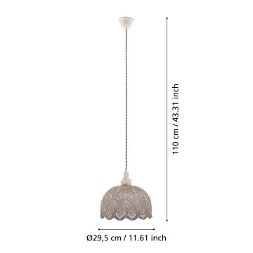 Eglo 49717 - Hängande lampa TALBOT 2 1xE27/60W