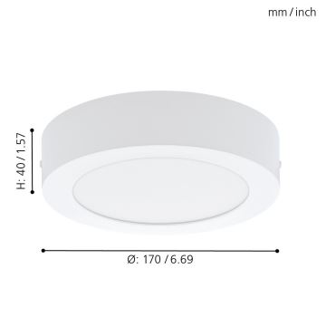 Eglo 78198 - LED taklampa FUEVA LED/10,9W/230V